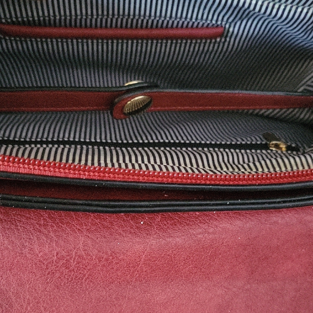 Red Faux Leather Backpack Purse - Picture 11 of 16